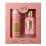 Set Paris Corner: Qissa Pink, Eau De Parfum, For Women, 100 ml + Qissa Pink, Deodorant Spray, For Women, 200 ml