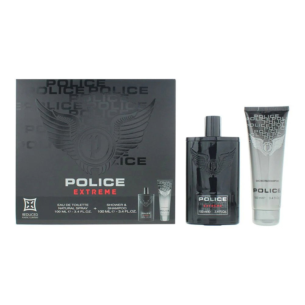 Set Police: Extreme, Eau De Toilette, For Men, 100 ml + Extreme, Shower Gel & Shampoo 2-In-1, 100 ml