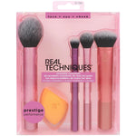 Set Real Techniques: Everyday Essentials Kit, Eyebrow Cream  Pencil, Powder & Brush 3-In-1, 2 + Everyday Essentials Kit, Makeup Sponge, Orange + Everyday Essentials Kit, Foundation Brush