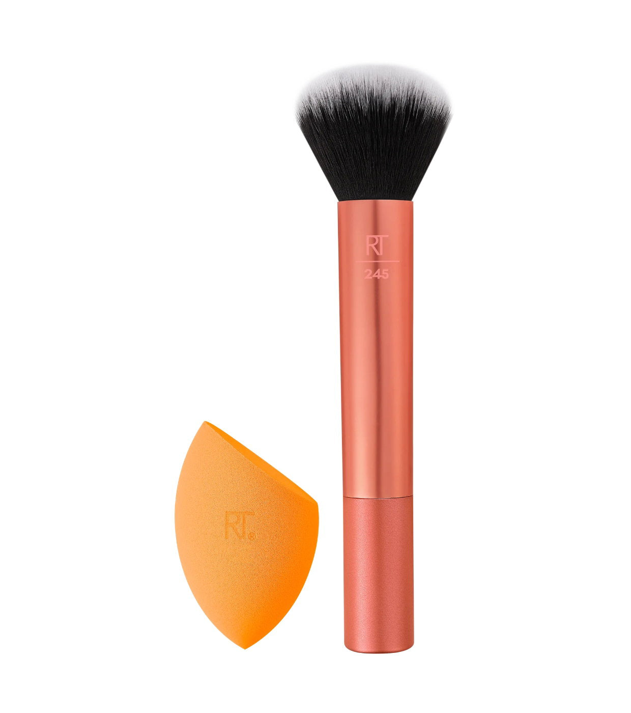 Set Real Techniques: Real Techniques, Blending, Foundation Brush, Rt 245 + Miracle, Makeup Sponge, Orange