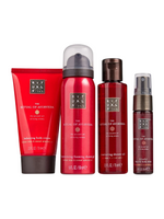 Set Rituals: The Ritual Of Ayurveda, Shower Mousse, 50 ml + The Ritual Of Ayurveda, Nurture, Shower Oil, For Dry Skin, 75 ml + The Ritual Of Ayurveda, Hair Scented Mist, For Women, 20 ml + The Ritual Of Ayurveda, Balancing, Body Cream, 70 ml