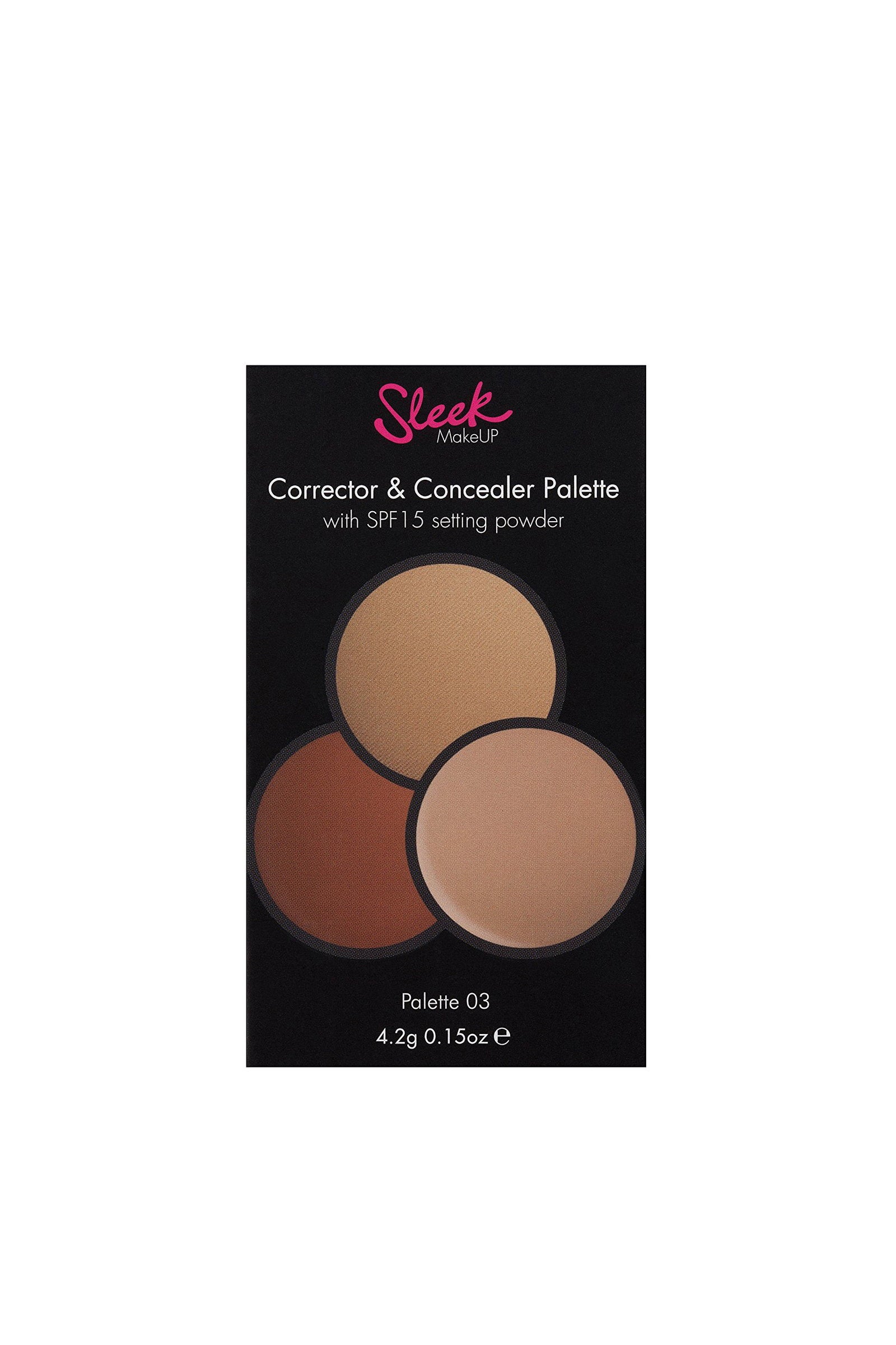 Sleek MakeUP, Sleek MakeUP, Powder Corrector & Concealer 2-In-1, 03, SPF 15, 4.2 g