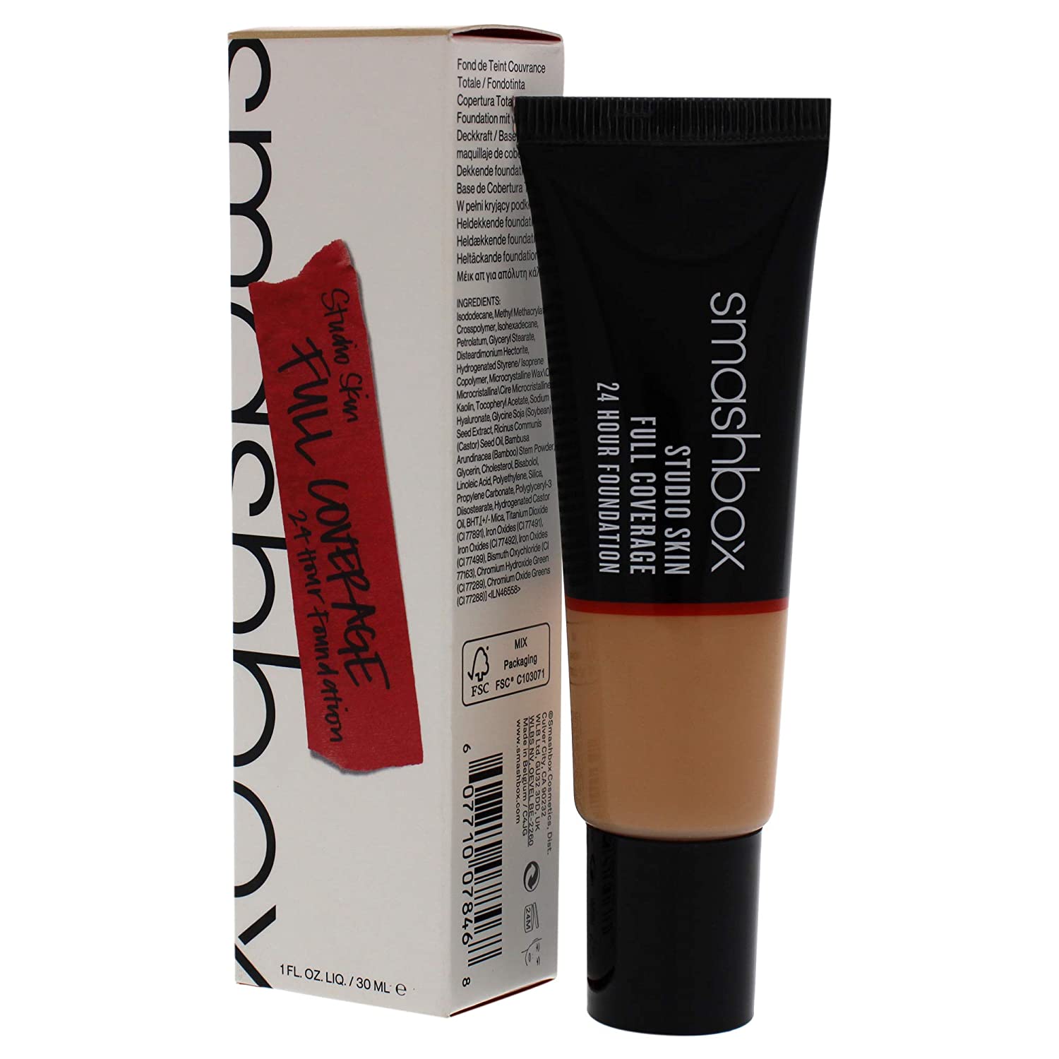 Smashbox, Studio Skin, High Cover, Liquid Foundation, 2.3, Light Medium Warm, 30 ml