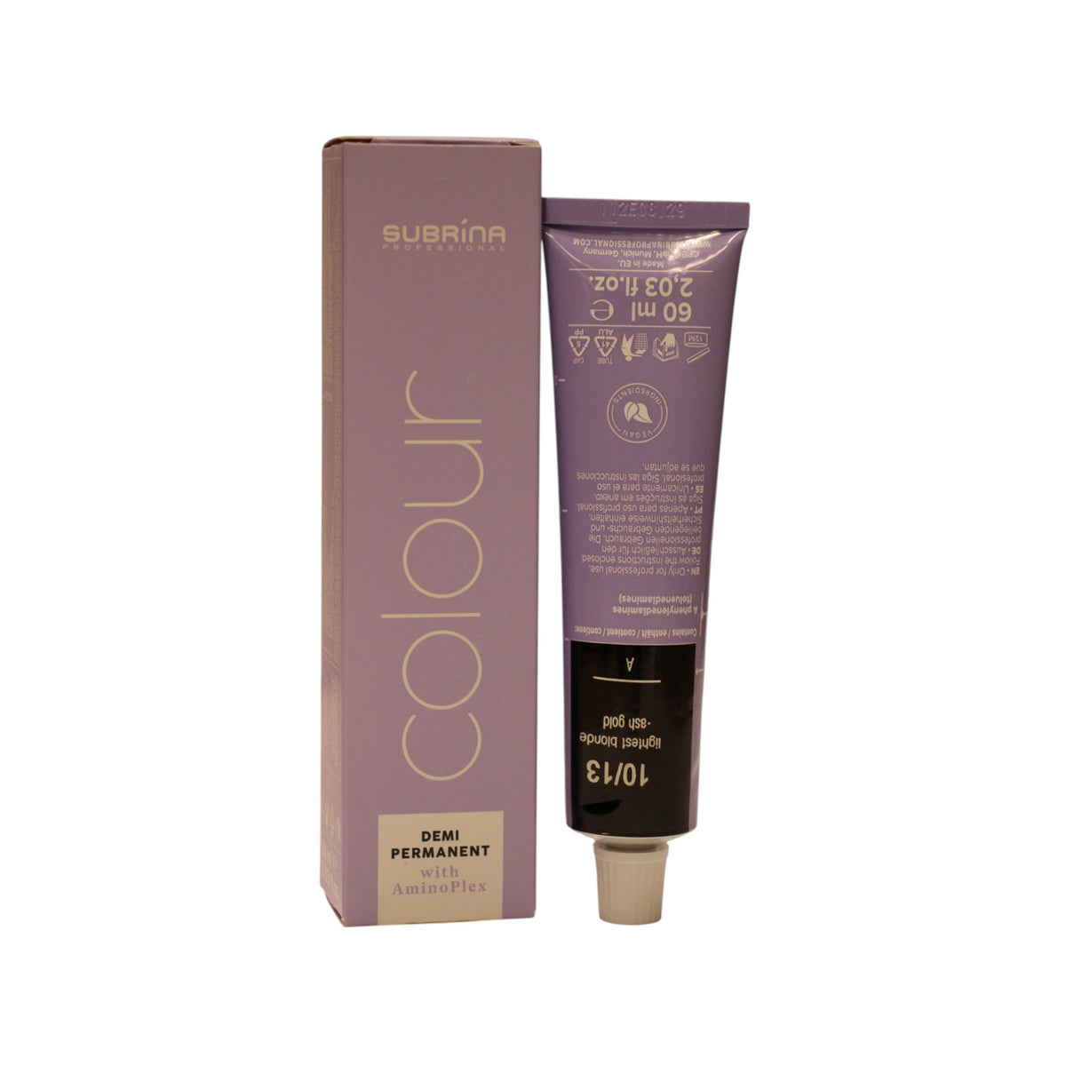 Subrina Professional Demipermanent hårfarve 10/13 Lysest blond askegylden 60 ml