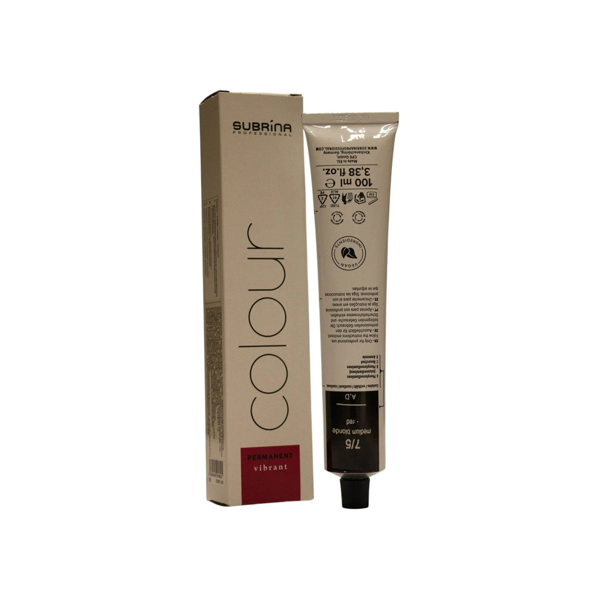 Subrina Professional, Essential Colour, Permanent Hårfarve, 7/5 , 100 ml