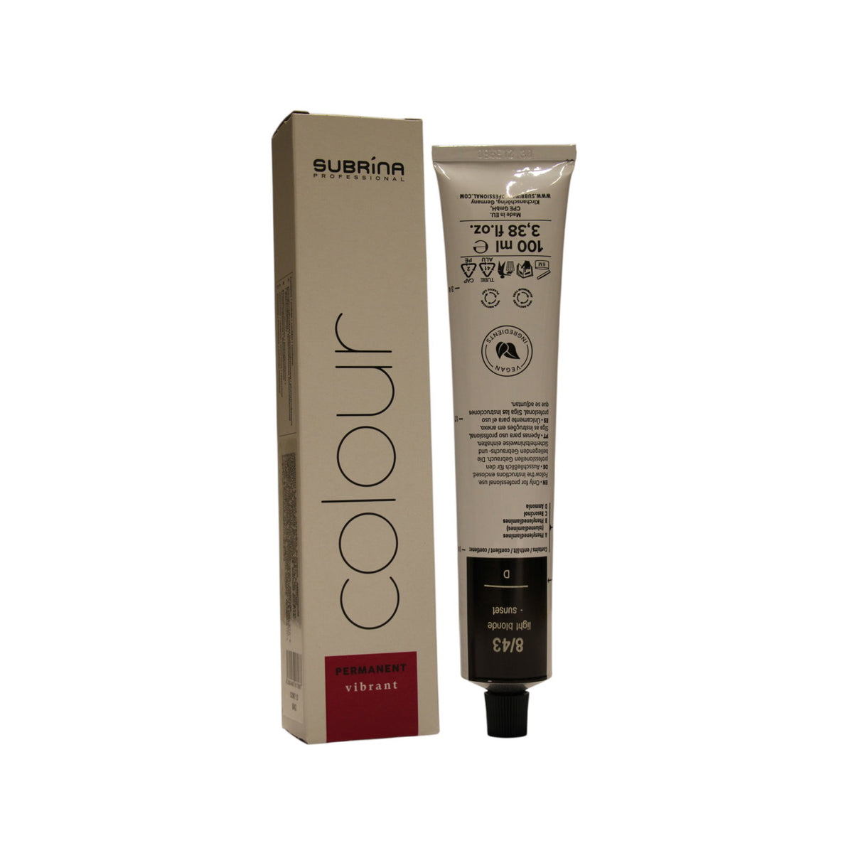 Subrina Professional Vibrant Colour Permanent Hårfarve 8/43 100 ml