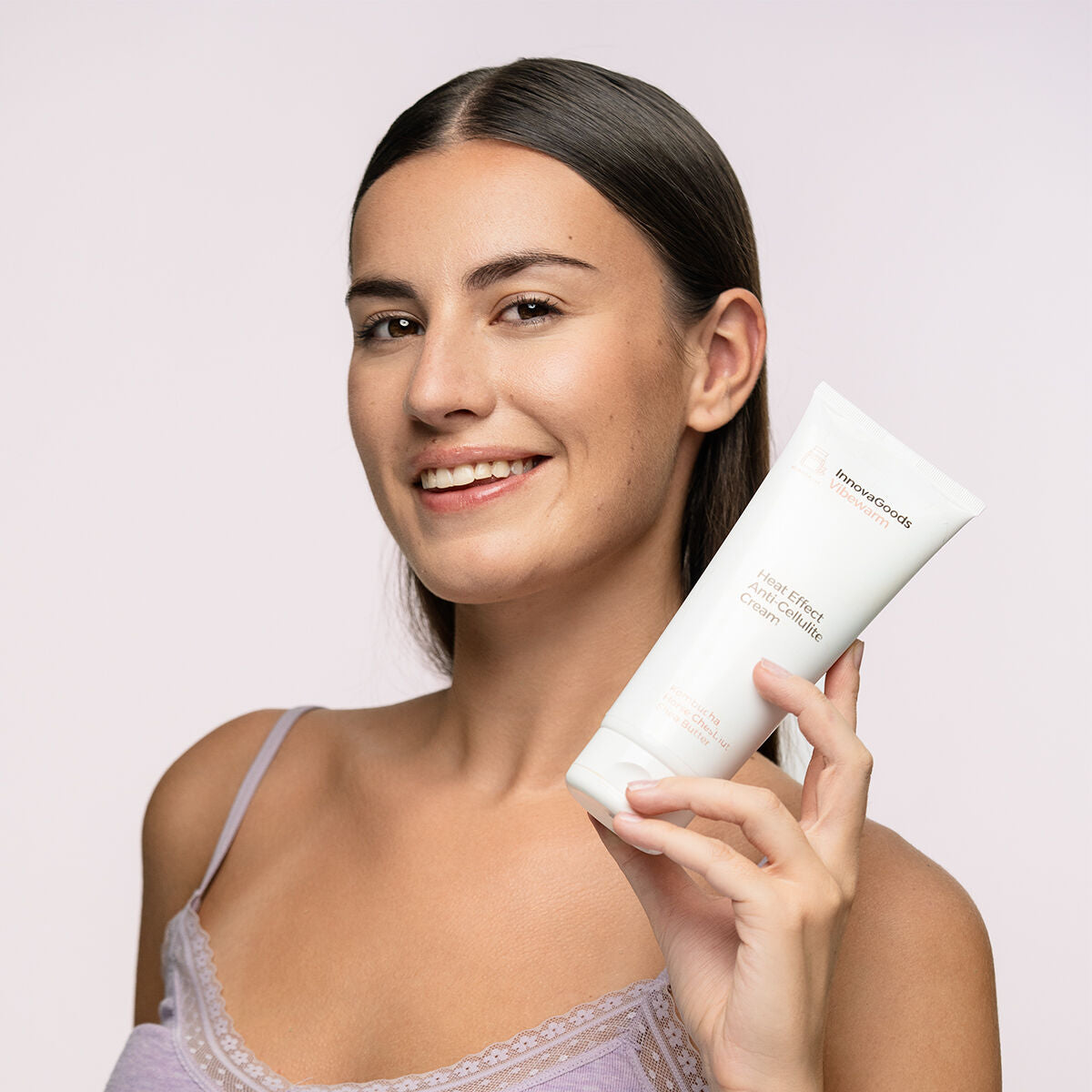 Heat Effect Anti-cellulite Cream Kombucha Vibewarm InnovaGoods 200 ml hudplejeemballage