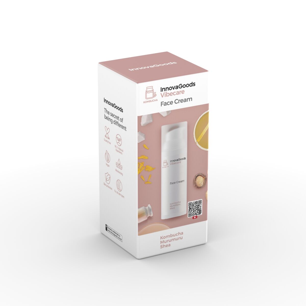 Hydrating Facial Cream Kombucha Vibecare InnovaGoods 50 ml hudplejeemballage