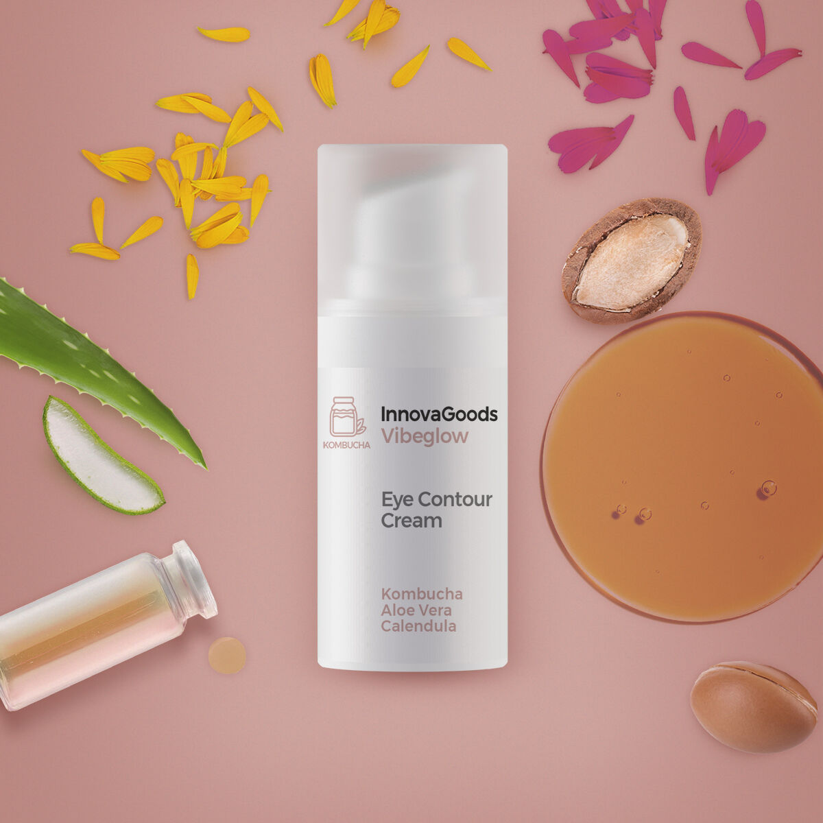 Eye Contour Kombucha Vibeglow InnovaGoods 15 ml produktemballage