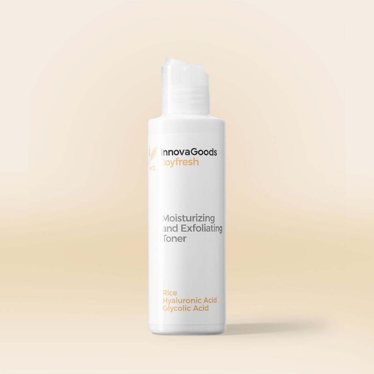 Fugtgivende og eksfolierende ansigtstoner ris Joyfresh InnovaGoods 150 ml hudplejeemballage