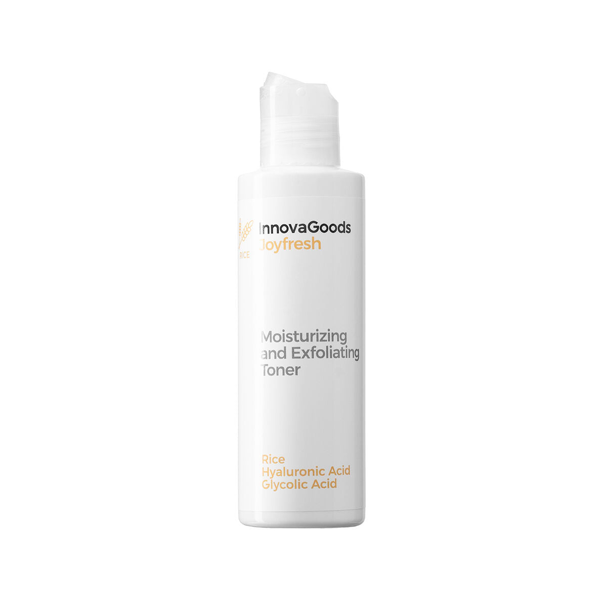 Fugtgivende og eksfolierende ansigtstoner ris Joyfresh InnovaGoods 150 ml hudplejeemballage