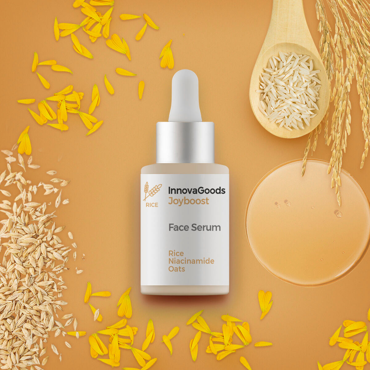 Facial Serum Rice Joyboost InnovaGoods 30 ml serumflaske