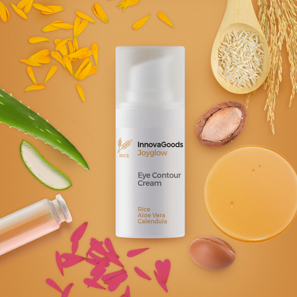Eye Contour Rice Joyglow InnovaGoods 15 ml produktemballage