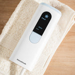 Pulsed Light Hair Remover med kølefunktion og tilbehør Kulepil InnovaGoods produktemballage