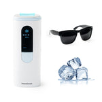 Pulsed Light Hair Remover med kølefunktion og tilbehør Kulepil InnovaGoods produktemballage