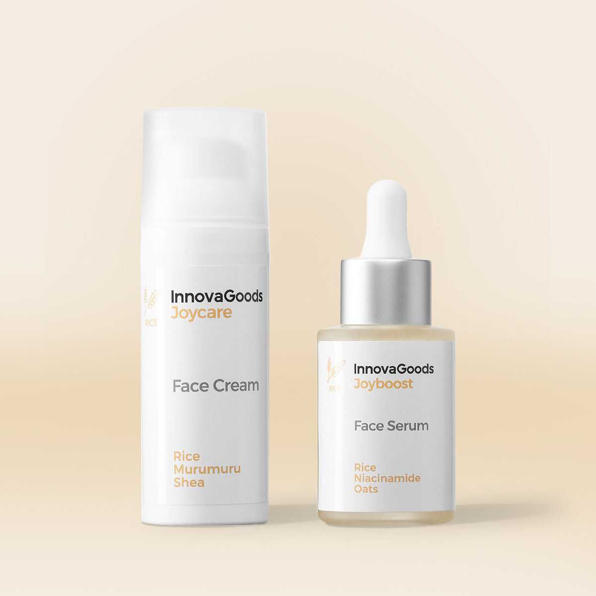 Face Moisturizing Duo Pack Rice InnovaGoods produktemballage