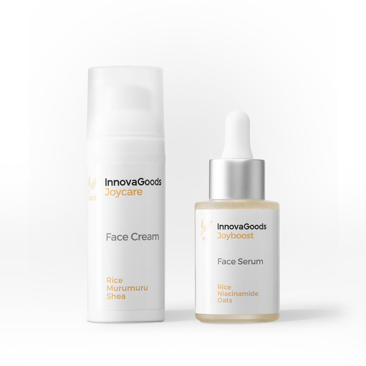 Face Moisturizing Duo Pack Rice InnovaGoods produktemballage
