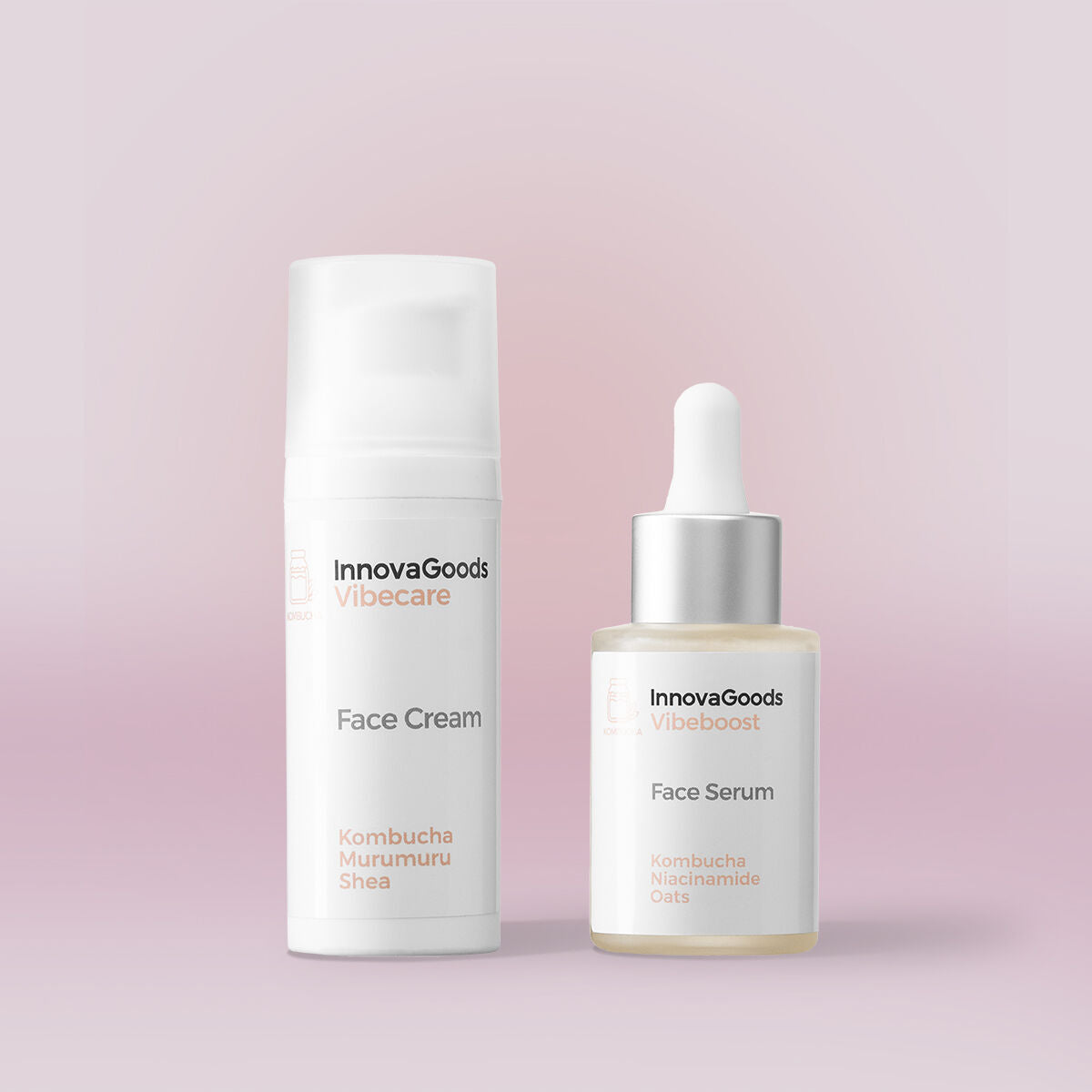 Face Moisturizing Duo Pack Kombucha InnovaGoods for Women produktemballage