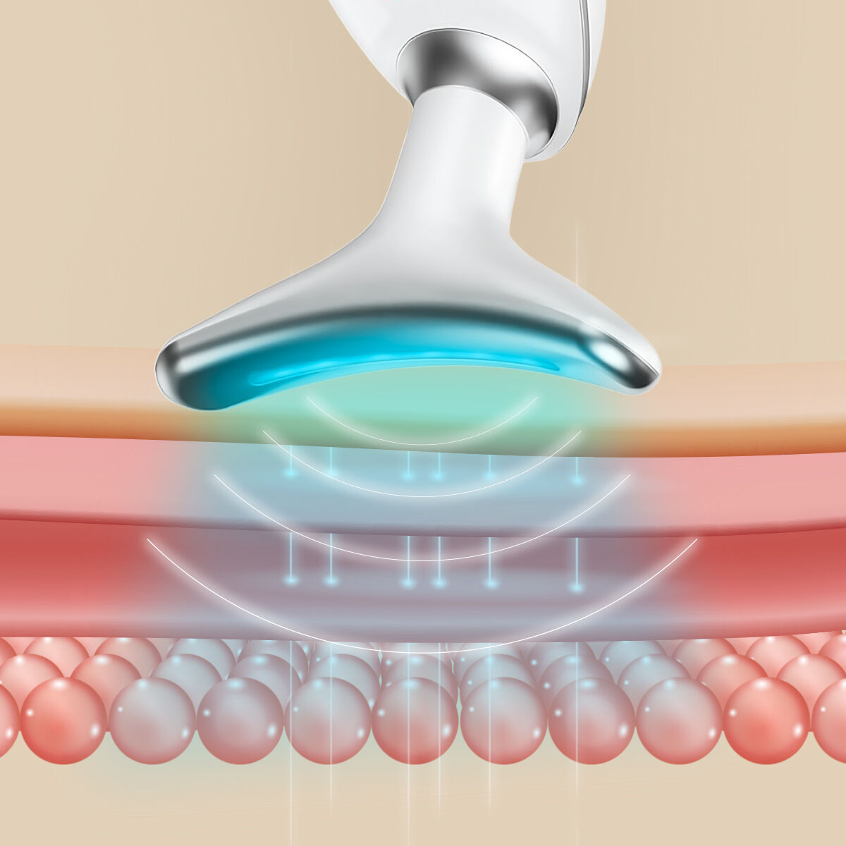 Elektrisk ansigts-opstrammende massageapparat til ansigt og hals med LED, EMS og Heat Selora InnovaGoods produktemballage