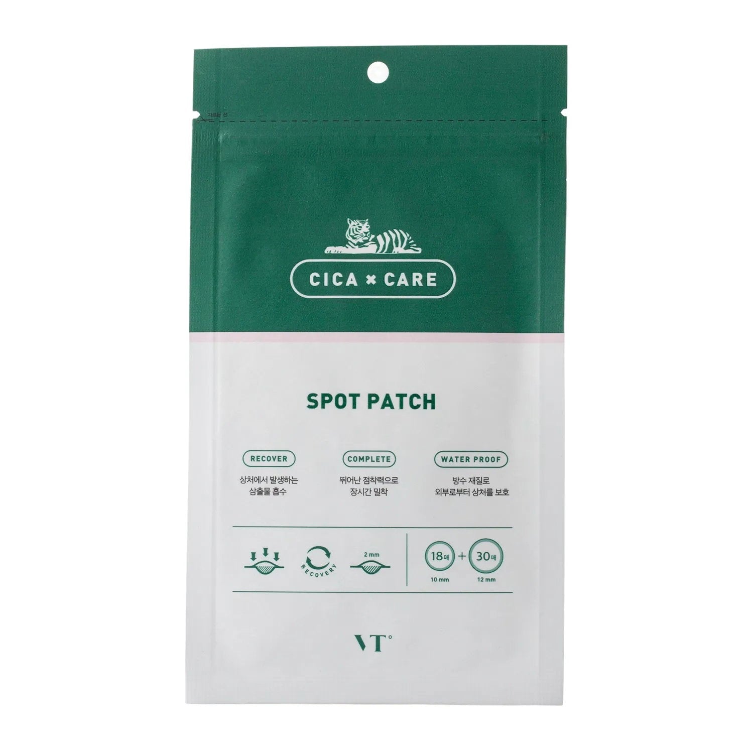 VT Cosmetics, Cica Care Spot, Recovery, Local Treatment Patch, For Face, Acne/Blemishes, 48 pcs