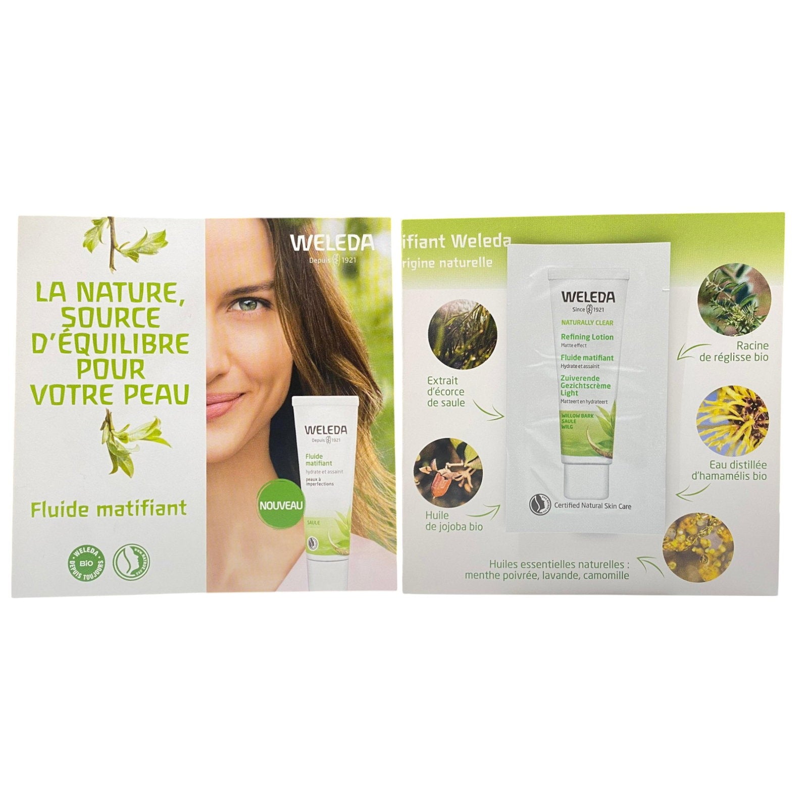 Weleda, Naturaly Clear, Refining, Lotion, For Face, 1.5 ml *Sample