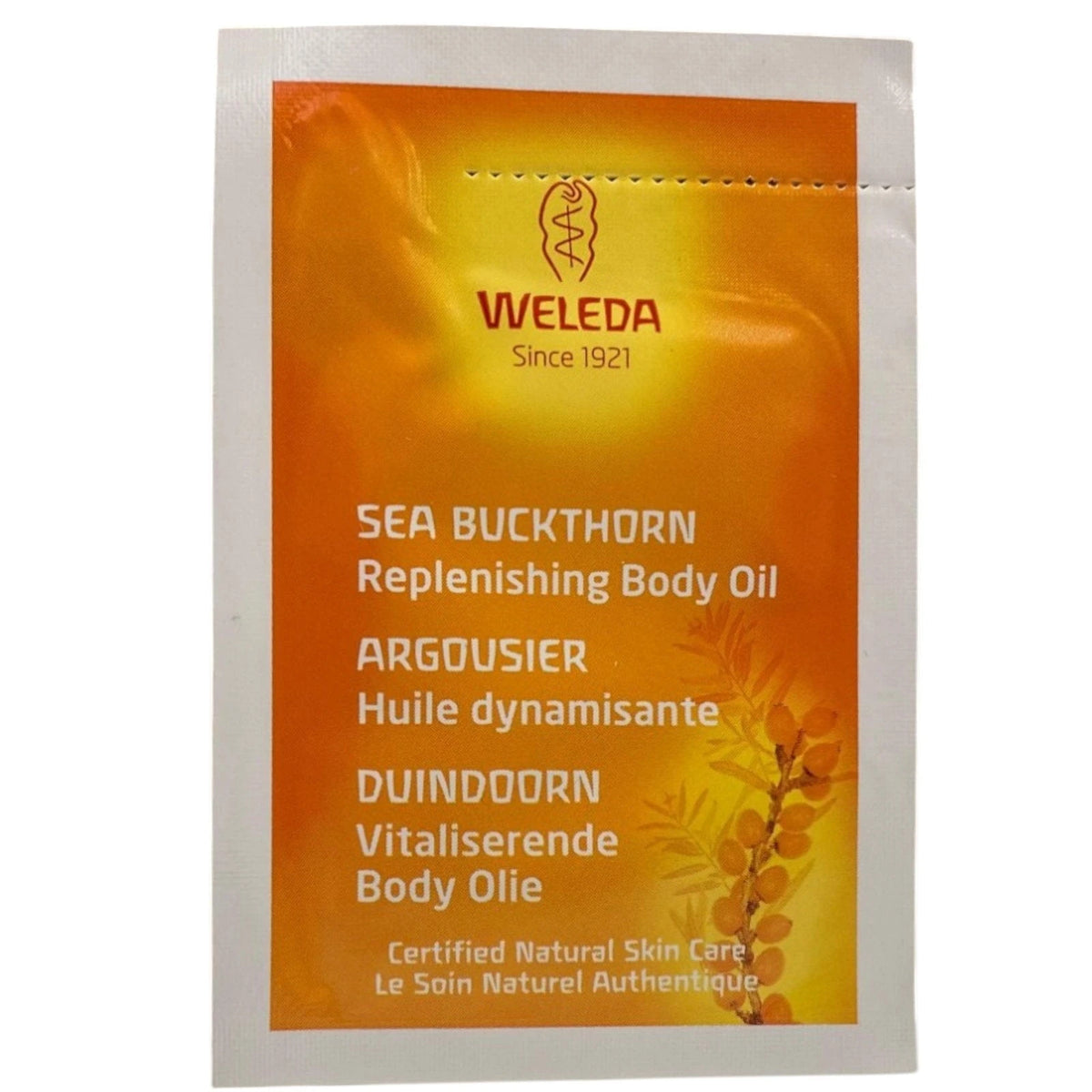 Weleda, Sea Buckthorn, Replenishing, Body Oil, For Body, Face & Eyes, 2 ml *Sample