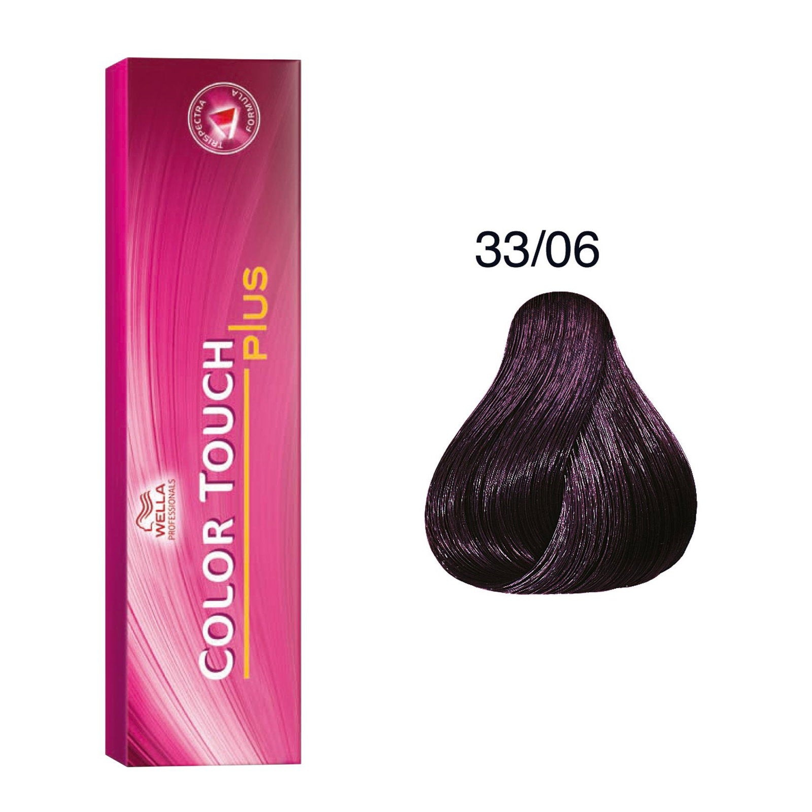 Wella Professionals, Color Touch Plus, Ammonia-Free, Semi-Permanent Hair Dye, 33/06 Intense Dark Brown Natural Violet, 60 ml