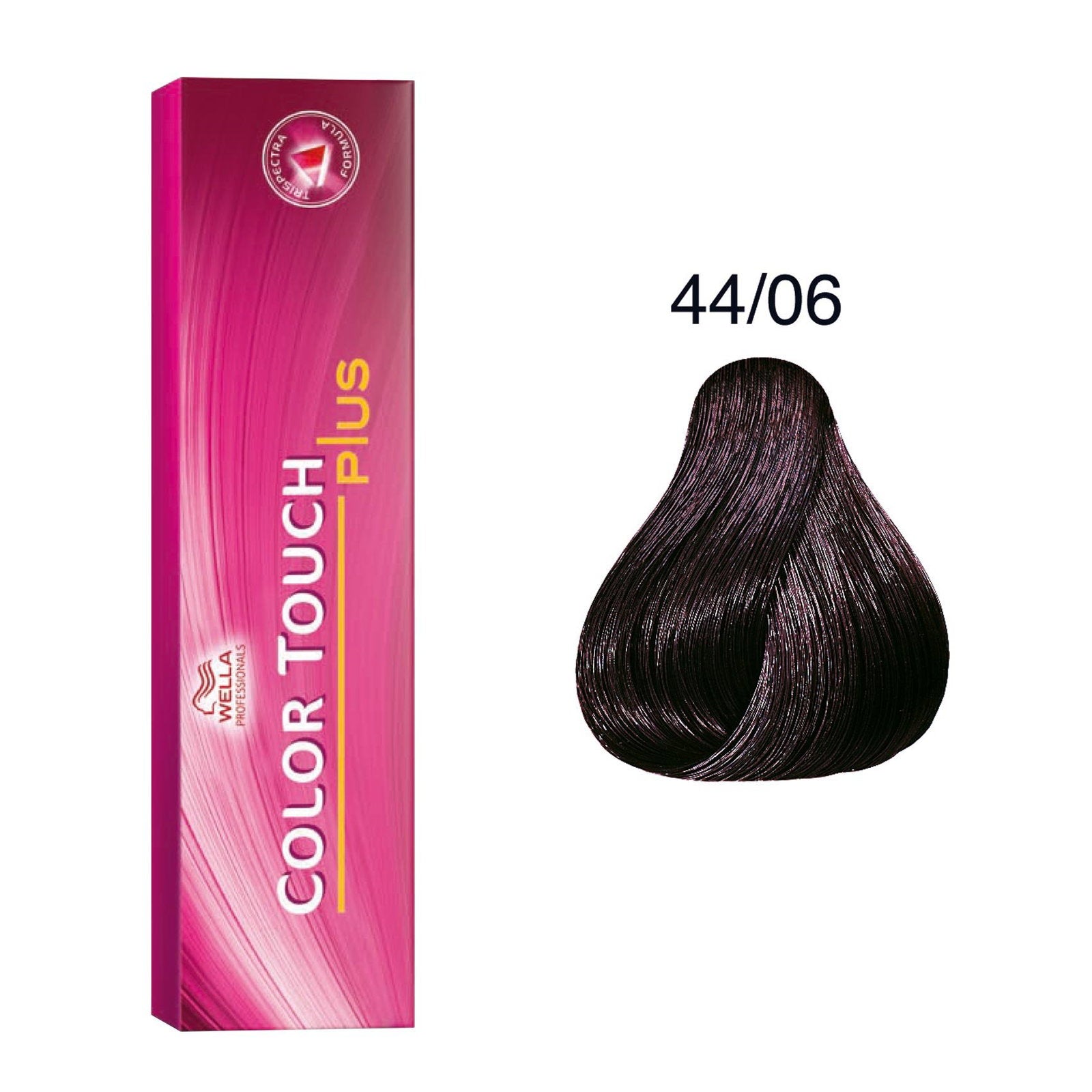 Wella Professionals, Color Touch Plus, Ammonia-Free, Semi-Permanent Hair Dye, 44/06 Intense Medium Natural Violet Brown, 60 ml