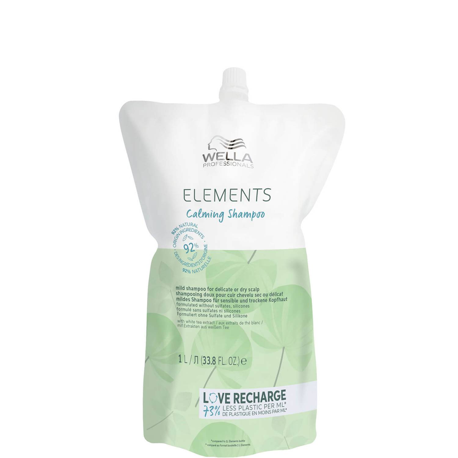 Wella Professionals, Elements Calming, Hair Shampoo, For Calming, Refill, 1000 ml